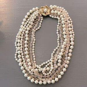 Stella & Dot Multi Strand Necklace
19.5" shortest strand to 24", floral clip